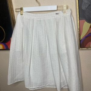 Armani Exchange White A-Line Skirt